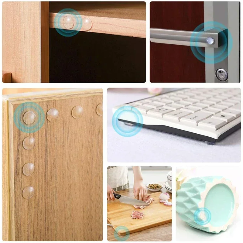 Silicone Furniture Pads Cabinet Door Bumpers Drawer Stop Bumper Pads Protective Buffer Cushion 300/100pcs