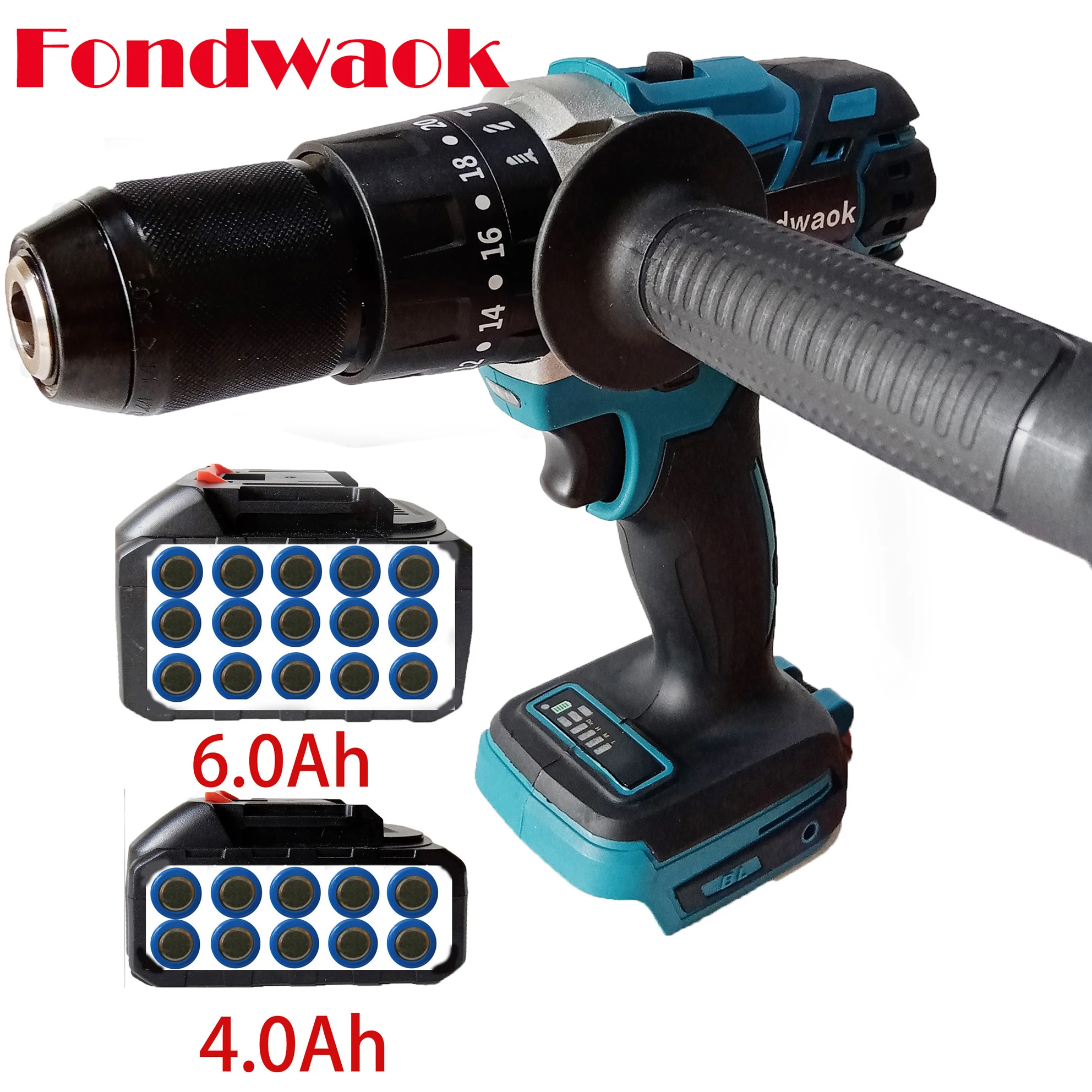 13mm Chuck Brushless 21v Ice Fishing Electric Impact Drill Cordless