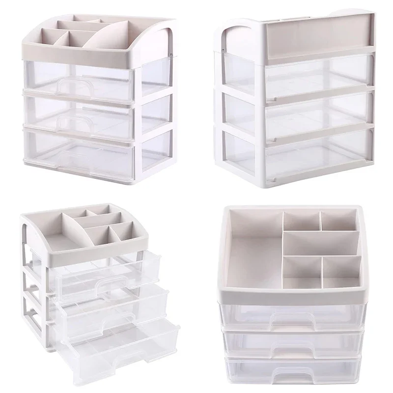 Description Picture 4 of itemDrawer Makeup Organizer Large Capacity Plastic Makeup Storage Box Lipstick Holder Large Capacity Office Supplies Storage Box