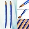Pure Blue Metal Handle Nail Brush Mink Hair Manicure Brushes UV Gel Painting Drawing Nail Pens Salon Nail Tools Custom TIANMI 6