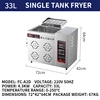 Oil-water separation fryer Electric fryer Commercial large capacity Gas vertical fried chicken 17L/33L/43L 2