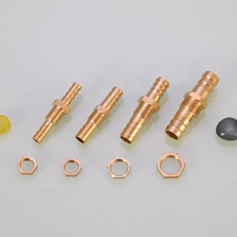 Hose Barb 4mm 6mm 8mm 10mm 12mm 14mm 16mm 19mm 25mm Bulkhead Brass Barbed Tube Pipe Fitting Coupler Connector Adapter