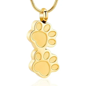 Pet Ashes Necklace And Ashes Claw Pet Commemorative Pendant Box Dog Accessories Cat Print Ashes 2