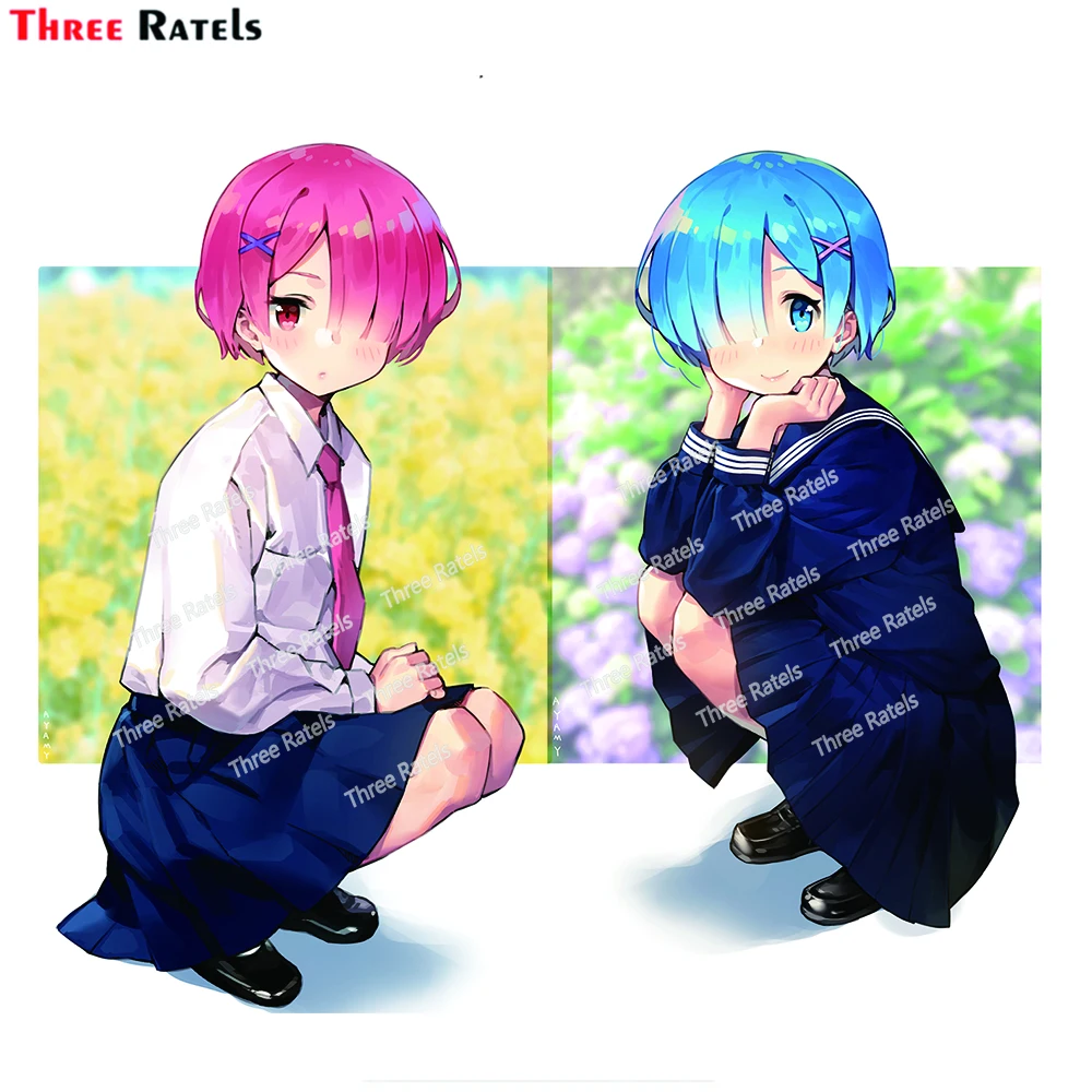 

Наклейки и наклейки Three Ratels H867 Rem Re Zero Kara Hajimeru Isekai Seikatsu для автомобилей и мотоциклов Deciartion