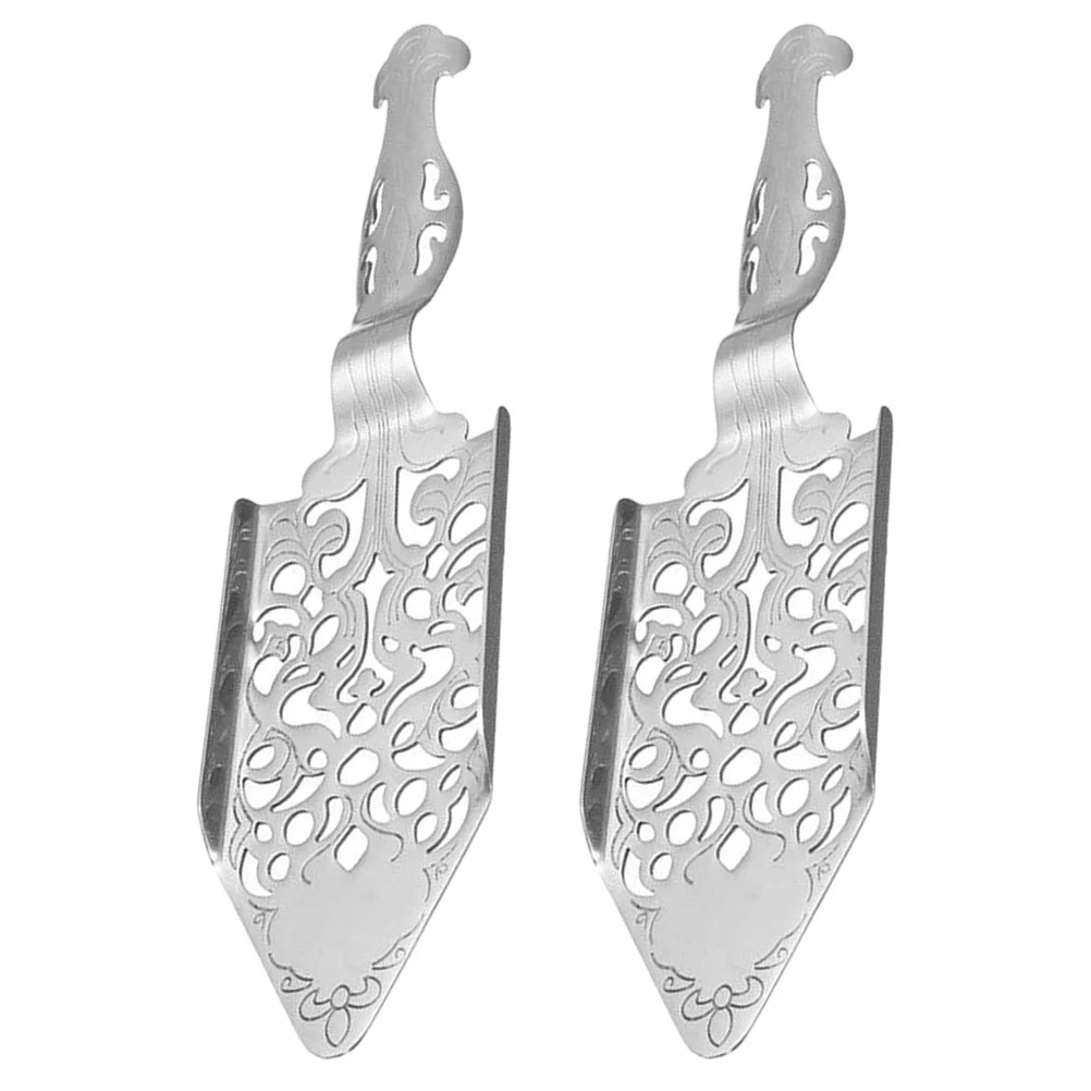 

2Pcs Vintage Spoon Dripper Stainless Steel Absinthe Spoon Delicate Absinthe Spoon Wormwood Spoon