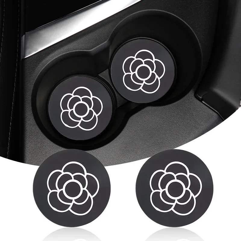 1 Pz Car Styling Coaster Antiscivolo Pad Water Cup Holder Mat Per Jaguar Xf Xj F-Type E-Type F-Pace E-Pace X-Type S-Type Xkr Xjs