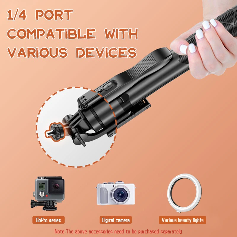 Bluetooth Selfie Stick Tripod Gimbal Stabilizer Camera Tripod with Remote Control Selfie Stick for Cellphone