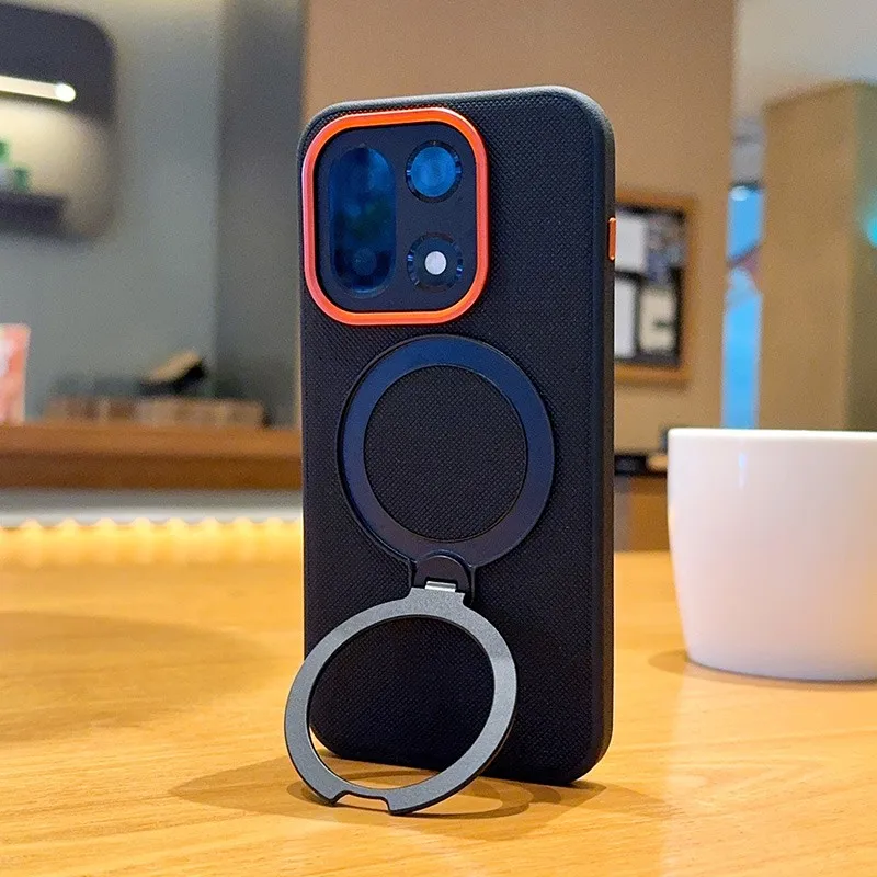 Enhanced Magnetic Ring Holder Armor Case with Hybrid TPU/PC Protection