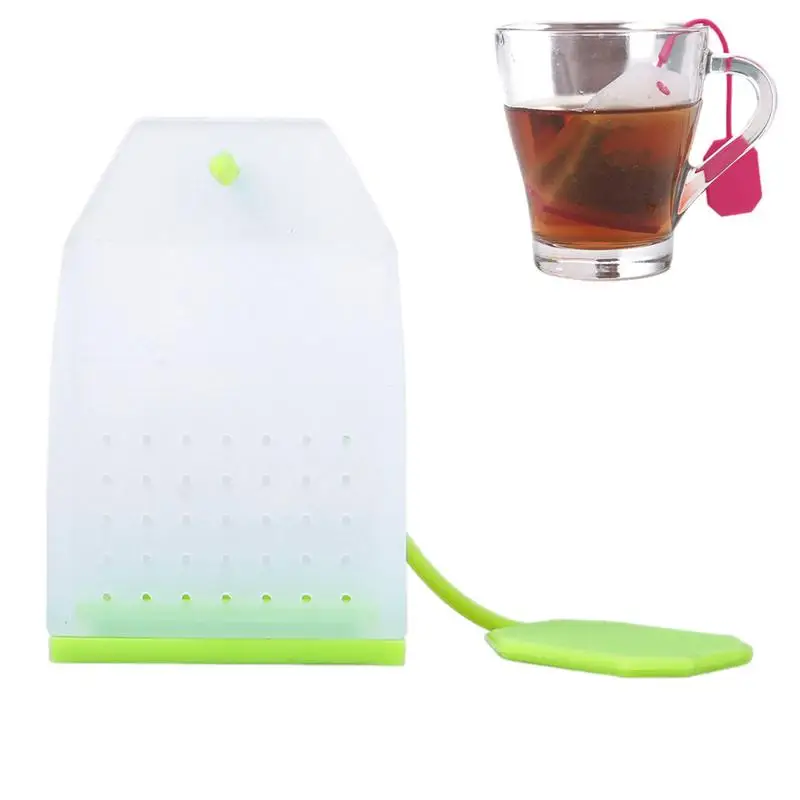 

1pc Silicone Tea Infuser Bag Strainer Filter For Tea Drinker Utensils Heat Resistant Reusable Safe Loose Leaf Tea Bags