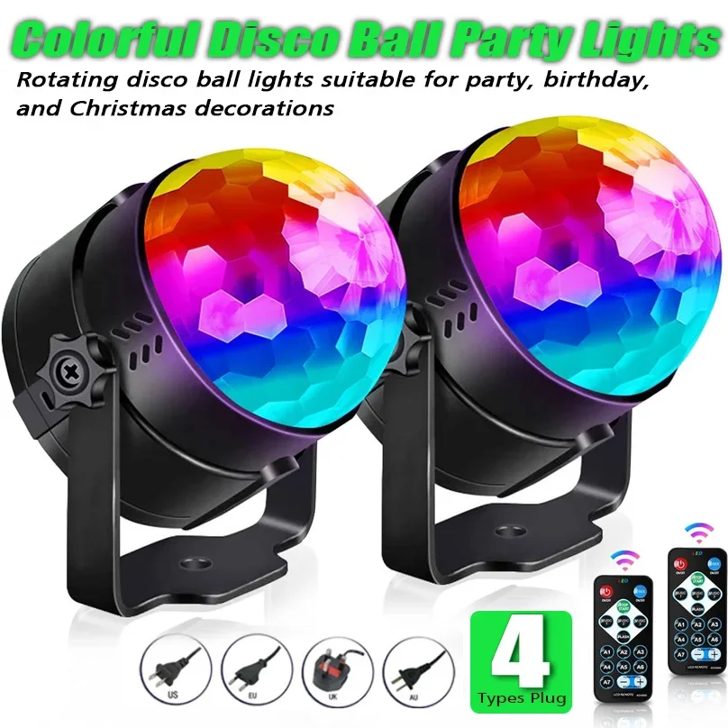 Disco Light Colorful Strobe Activated with Remote Control for Home Parties Wedding Bar