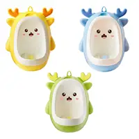 Standing Potty Urinal with Funny Aiming Target Dinosaur Potty Trainer Urinal Hanging Pee Trainer for Baby Toddlers Boys Kids 2