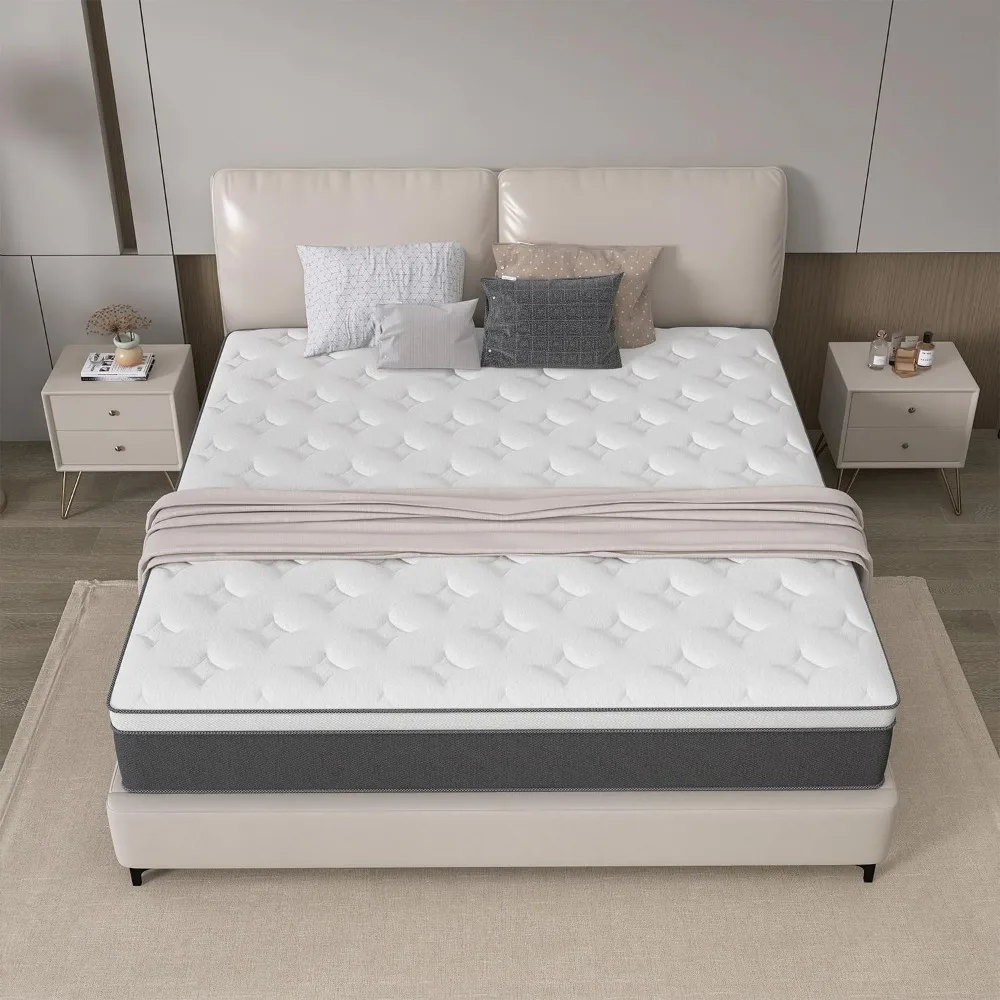 Mattress, Gel Memory Foam Hybrid Mattress in a Box, Individual Pocket Springs, Supportive & Pressure Relief, Good Sprigback 2