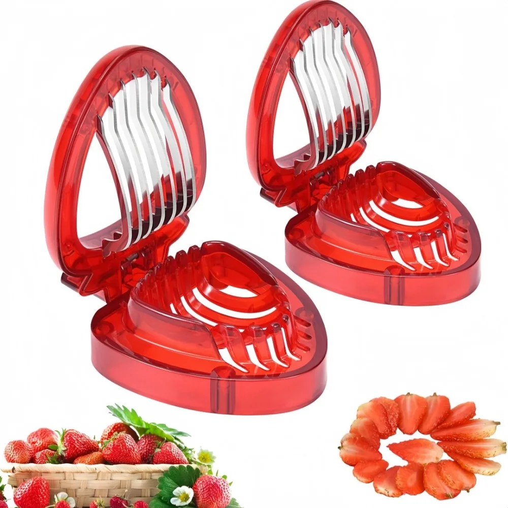 Strawberry Slicer Stainless Steel Blade Cutter Tool for Dessert Decoration