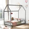 Twin Size House Bed Wood Bed, Gray(OLD SKU WF281435AAE) 3
