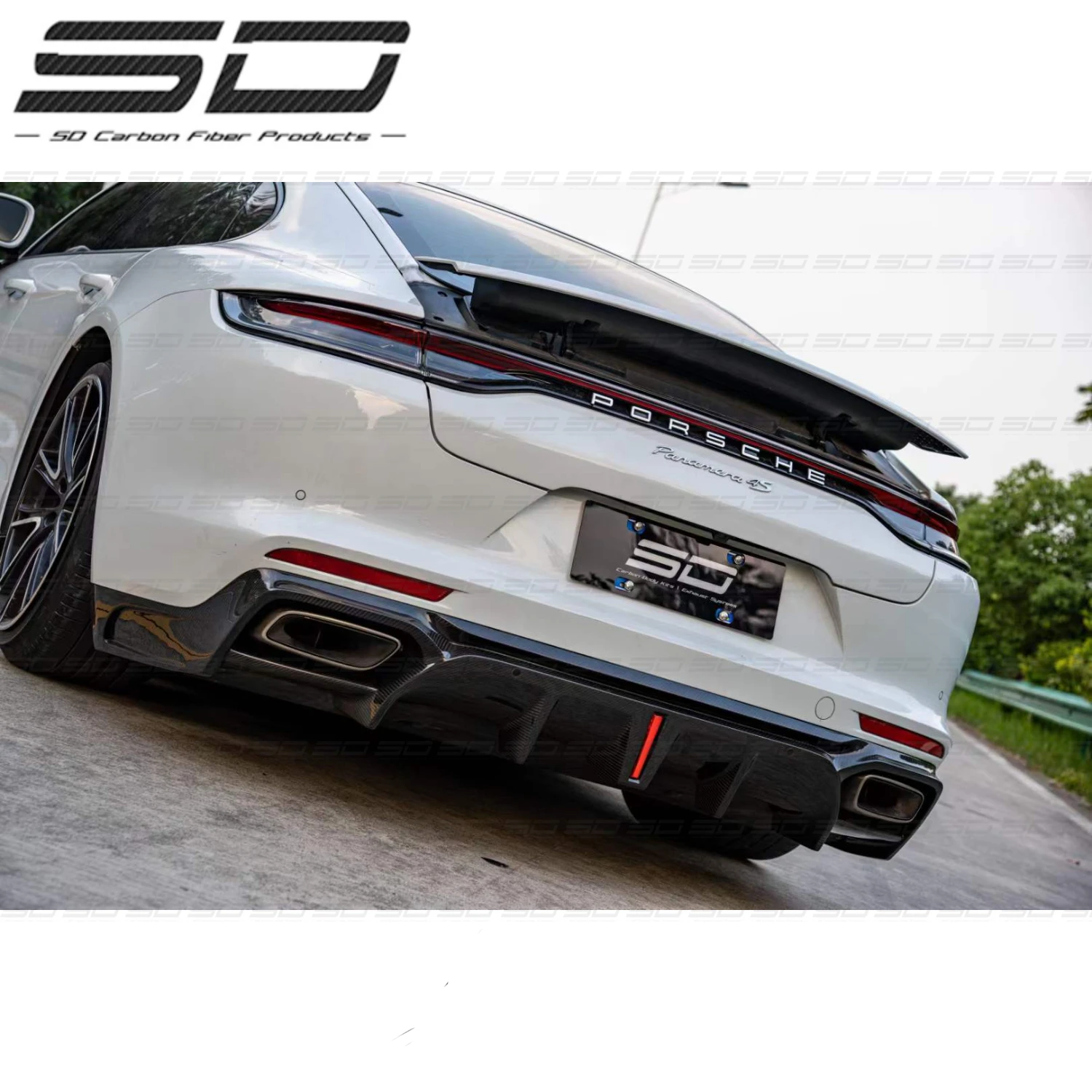 

For P-orsche Panamera 971.2 Facelift High Fitment M Style Dry Carbon Fiber Spoiler