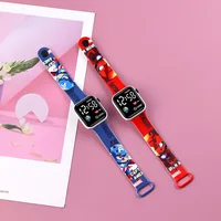 Montres de sport Spiderman pour enfants, pour garçons, Iron Man, capitaine, Super héros, horloge numérique, jouets pour étudiants, cadeaux 2