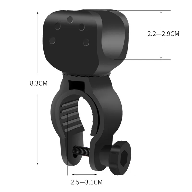 2pcs 360 Degree Rotational Bike Flashlight Mount Holder