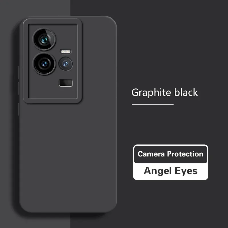 Luxury Dual Layer Soft Silicone Phone Case with Solid Lens Protection and Angel Eyes Design