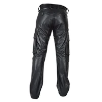 Wear Trouser Pants Men's Slim Fit Pencil Pants in Solid Color PU Leather Perfect for Punk and Motorcycle Style 3