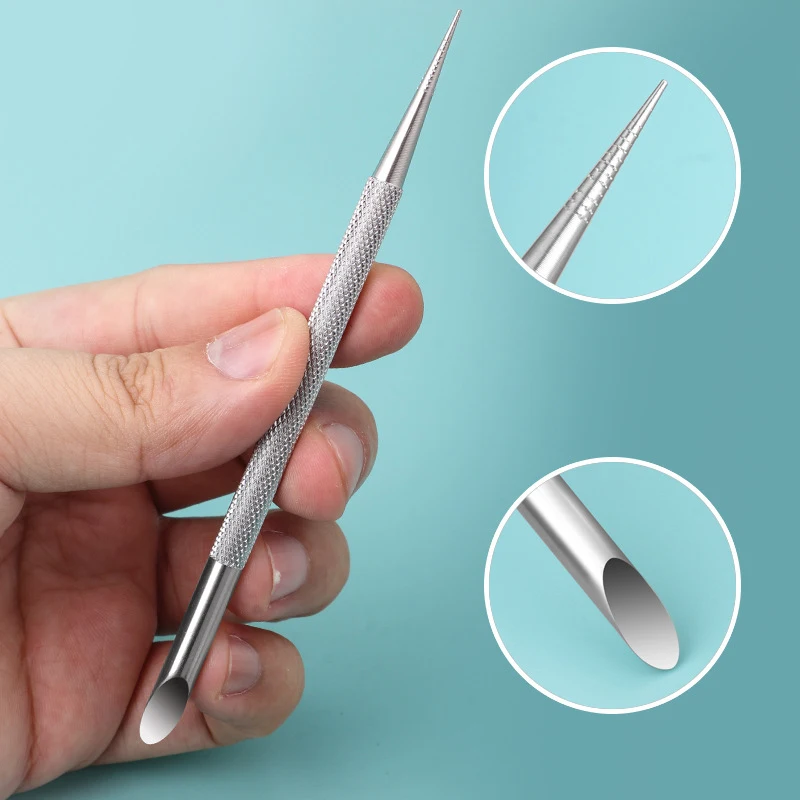 Double-ended Stainless Steel Cuticle Pusher Nail Art Manicure Tools