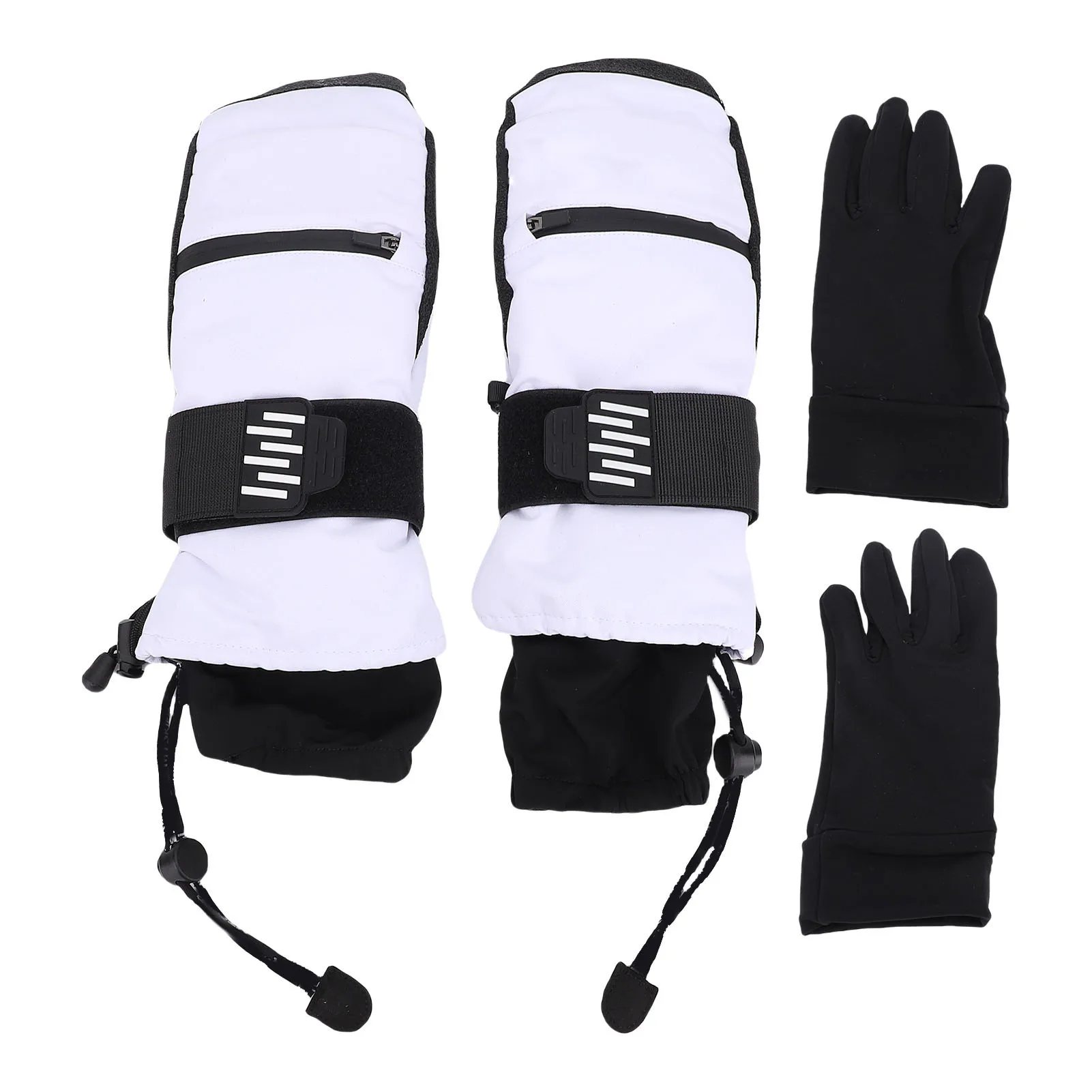 Anti Slip Snow Mitts Abrasion Proof Ski Snow Gloves Shock Absorbing Padding Wrist Guards Adjustable Anti Loss for Outdoor Work