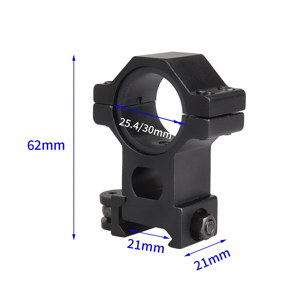 Single 1" 25.4 30 mm High Scope Ring 20mm Weaver Picatinny Rail QD Quick Release Scope Mount Airsoft Wargame Hunting