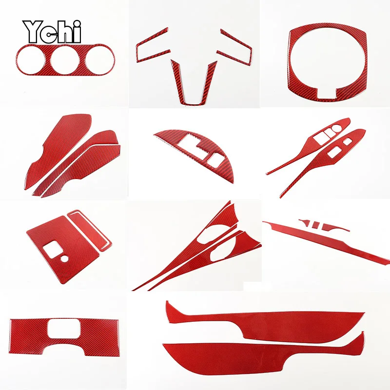 

Red Soft Carbon Fiber For Mazda MX-5 NC 202016-2023 Car Center Control Interior Sticker Car Modification Accessories