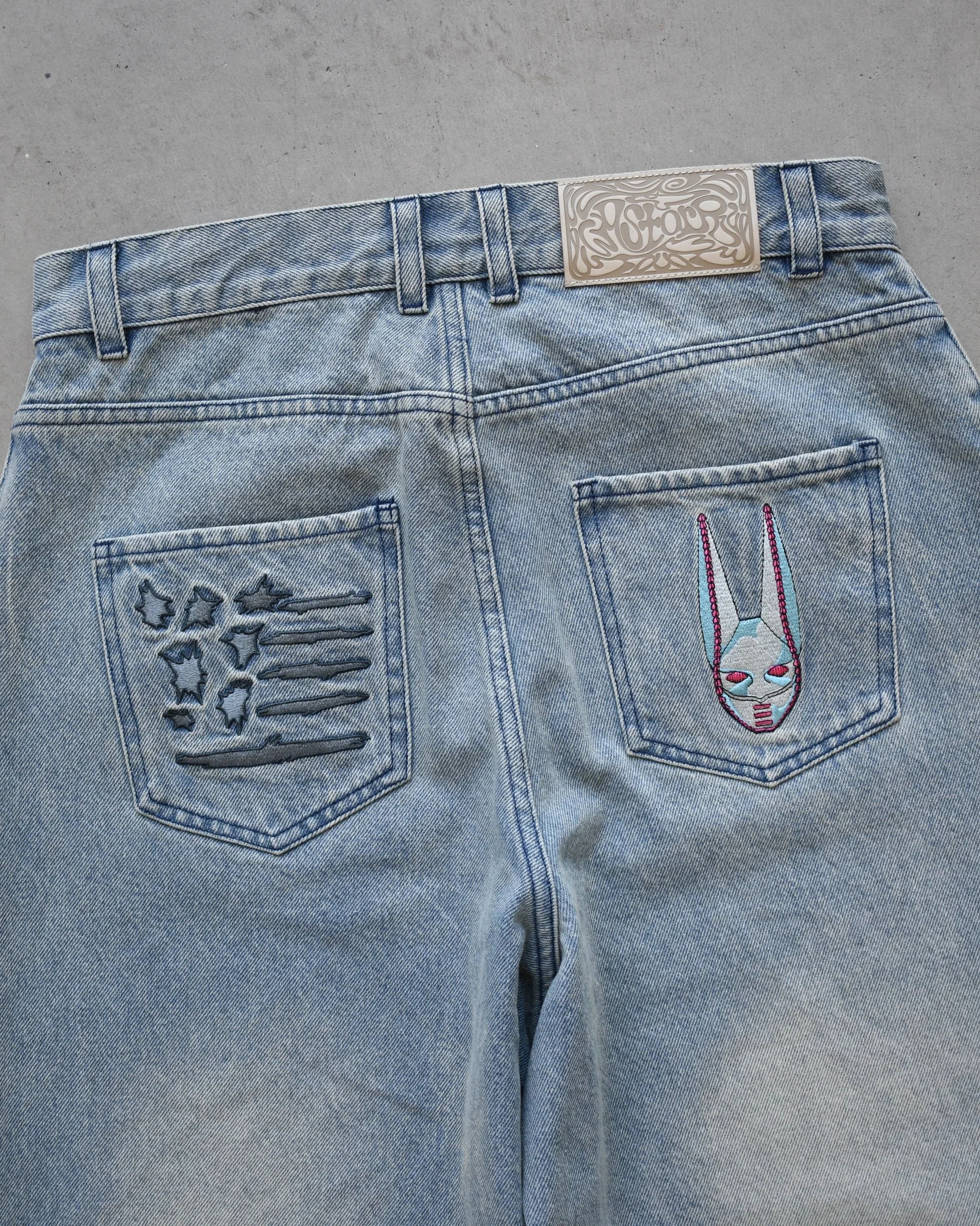 Y2K Men D4C JoJo High Waist Baggy Jeans Women Pink Heart Side Embroidery Loose Fit Washed Denim Pants Streetwear Wide Leg Pants 5