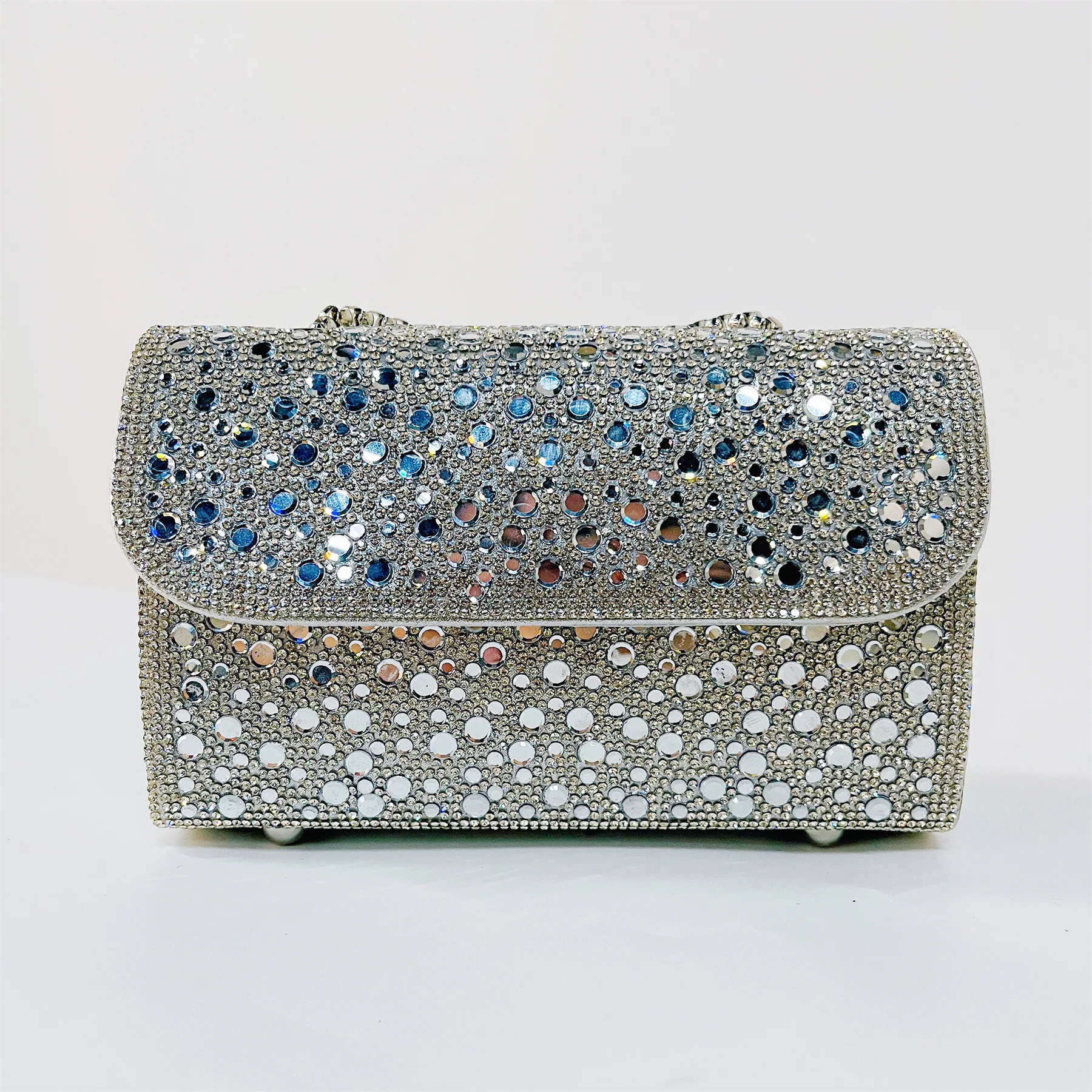 Shiny Crystal Evening Party Bag Full Rhinestone Handbag Casual