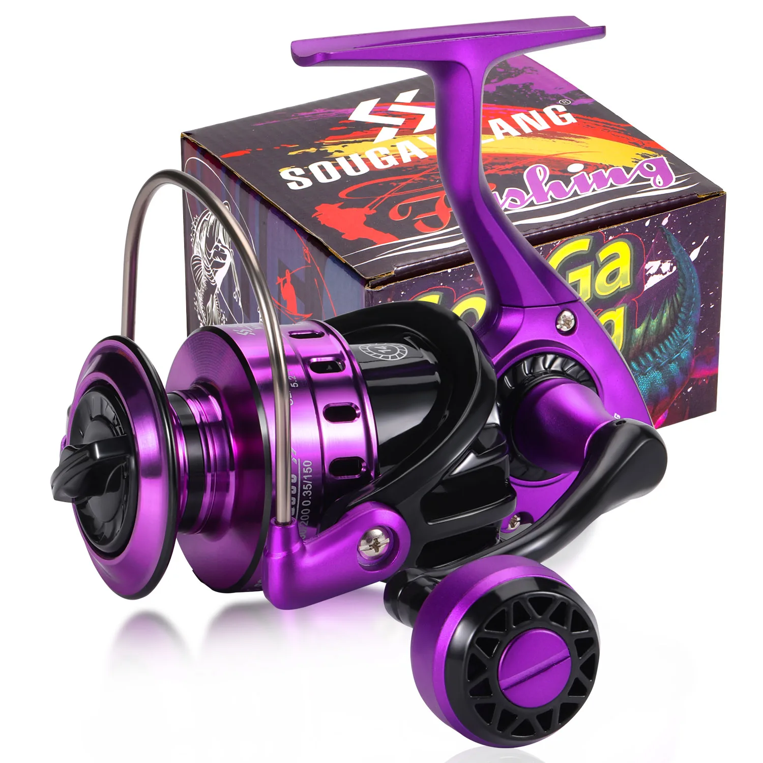 Sougayilang Spinning Fishing Reel 5.2:1 Gear Ratio 1000-5000