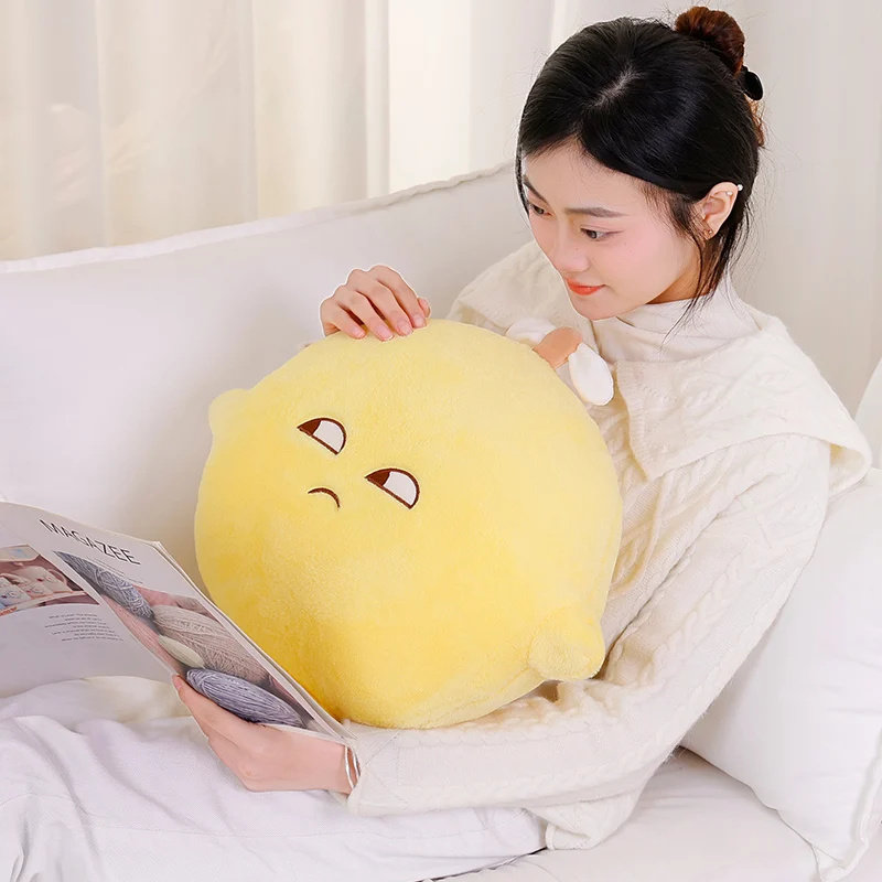 노란색 레몬 봉제 과일 베개, 박제 감정, 부드러운 피규어 시트 쿠션, 소파 의자 장식, 생일 선물, 50cm