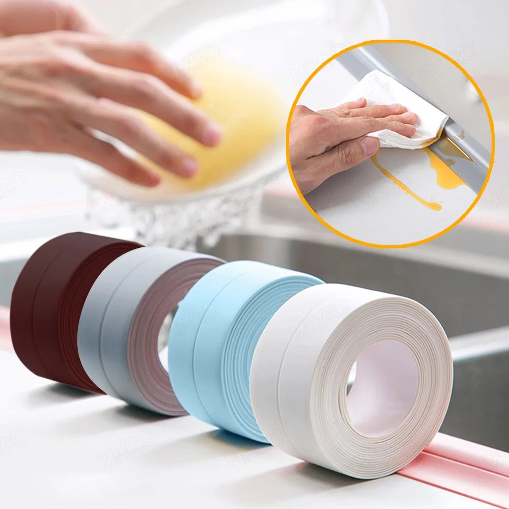 Sealing Strips Shower Sink Bath Sealing Tape Strip White PVC Self