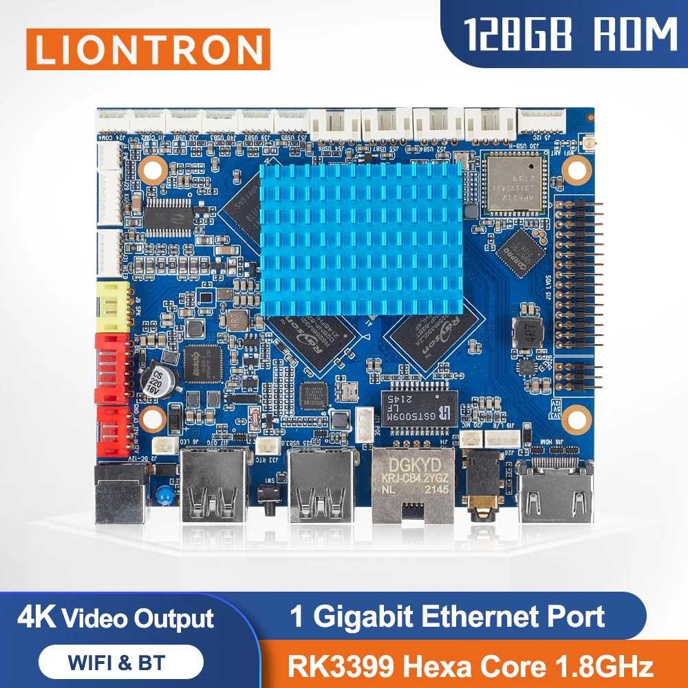 

Liontron Rk3399 Hexa Six-Core 64-Bit Open Source Motherboard Android Ubuntu Linux Development Smart Board 4G 128G TTL RS232