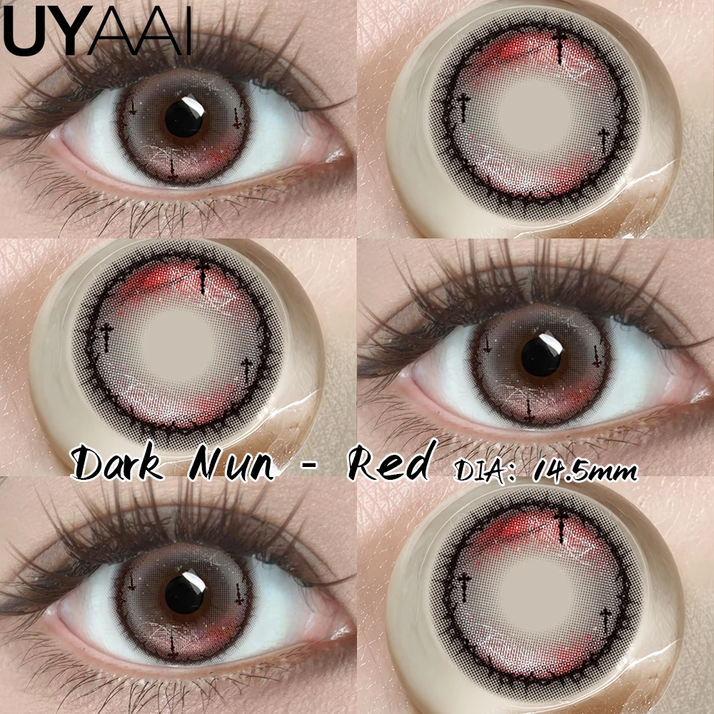 Enhanced Title: 

Vibrant Red & Pink Cosplay Contact Lenses for Striking Halloween Makeup Looks
