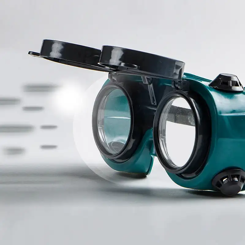 Dual-flip UV Rays Fold-up Welding Goggles Large View Screen Electric Welding Protective Glasses for Arc Grinding Cutting