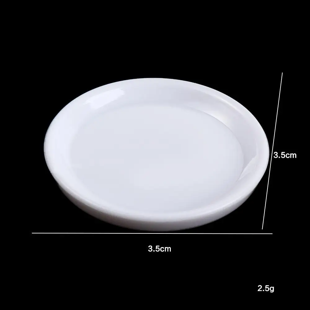 Decor Toys Kitchen Toys Doll House Trays Simulation Tableware Mini Food Dishes Food Plates White Miniature Dish Girls Gifts