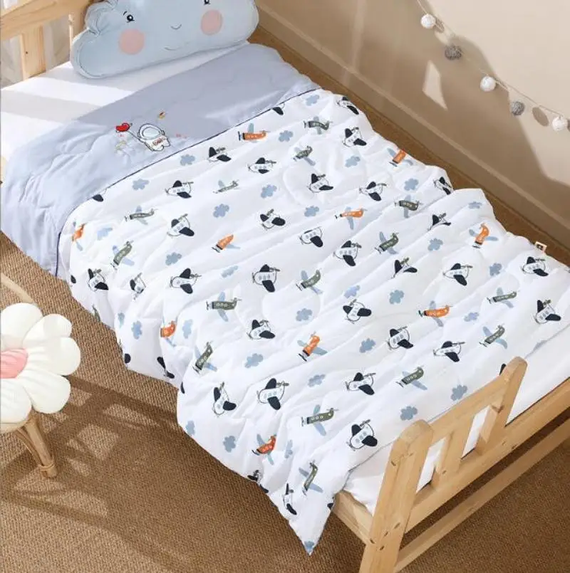 Children Home New Wash Cotton Quilt Summer Thin Quilt Air-conditioning Washable Single Children Student Summer Cool