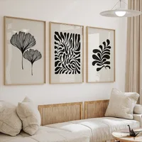 Minimalist Boho Matisse Style Botanical Leaves Art Poster Canvas Painting Wall Prints Picture for Living Room Home Decor Cuadros 4