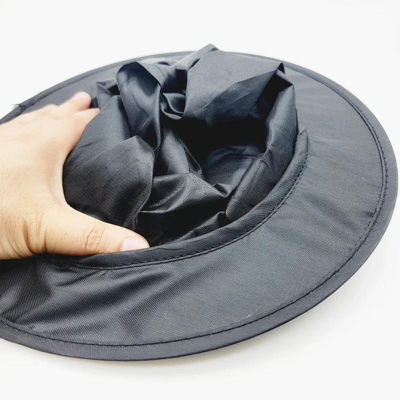 Chapeau De Magicien Cylindrique Pliable Noir - Accessoire De Spectacle Avec Compartiment Secret - Pour Enfants Et Débutants