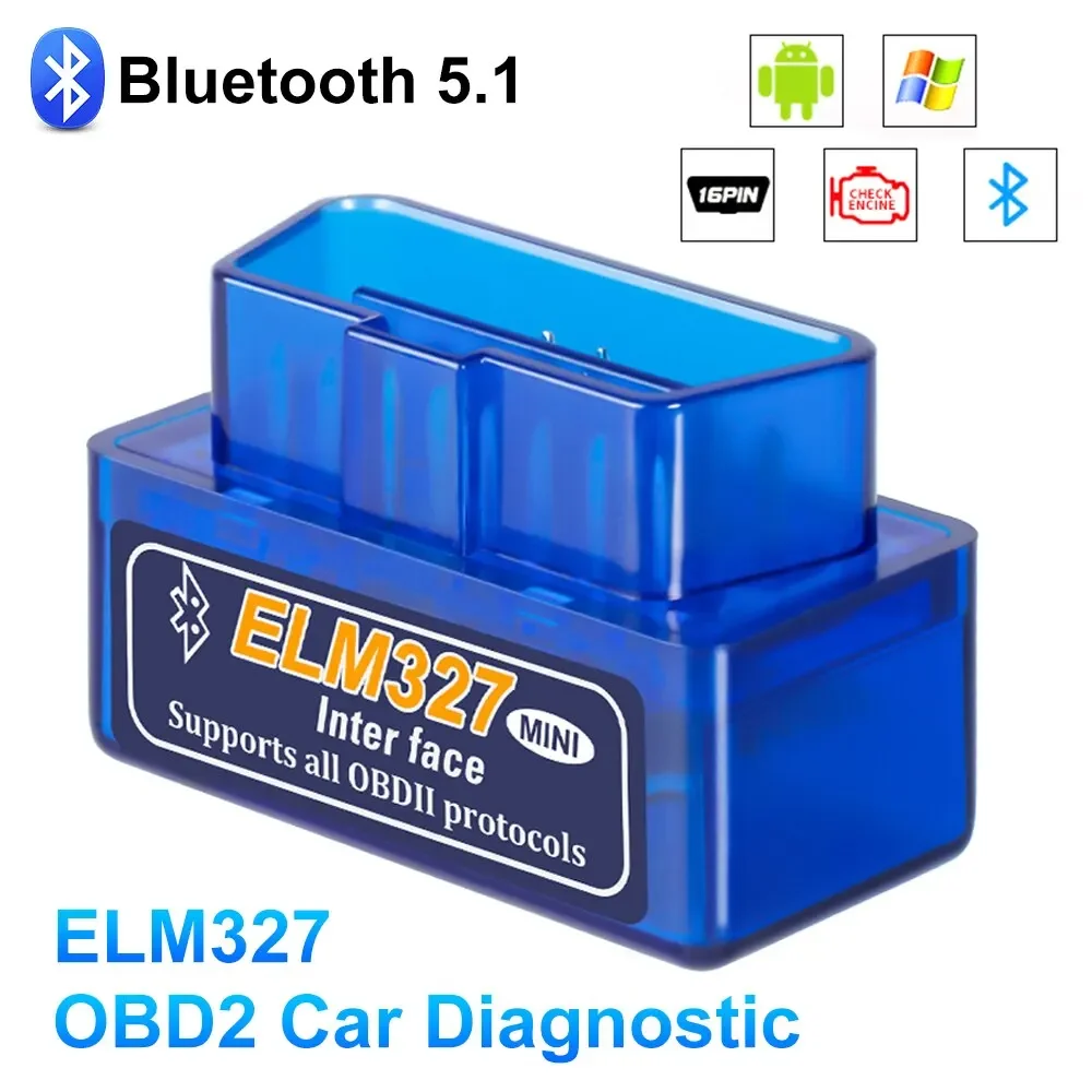 

Mini Eml327 V2.1 OBD 2 Bluetooth Car Diagnostic-Tools For Android Scanner Code Support Smart Scan Tool ODB2 Scanner Tool Mini E