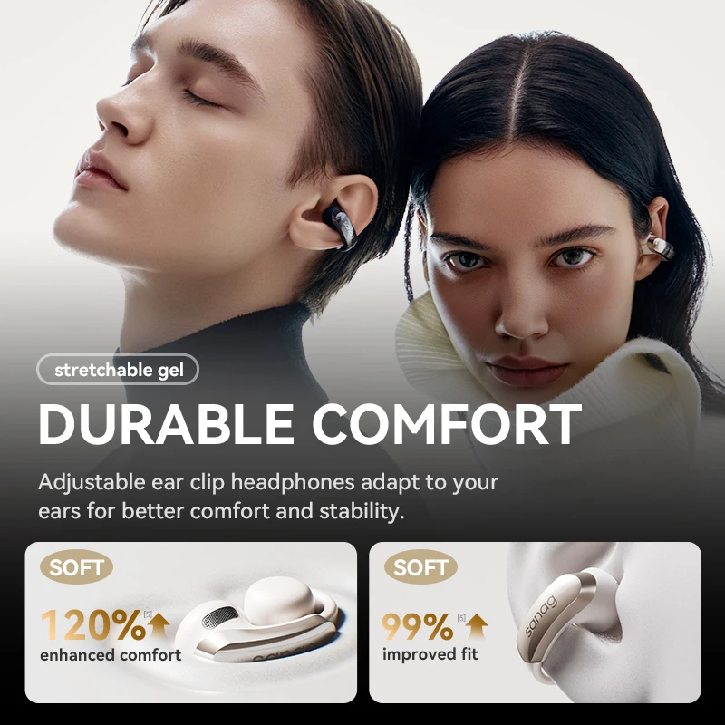 Sanag S9S AIイヤークリップオンイヤホン、同時通訳、HiFiサウンド