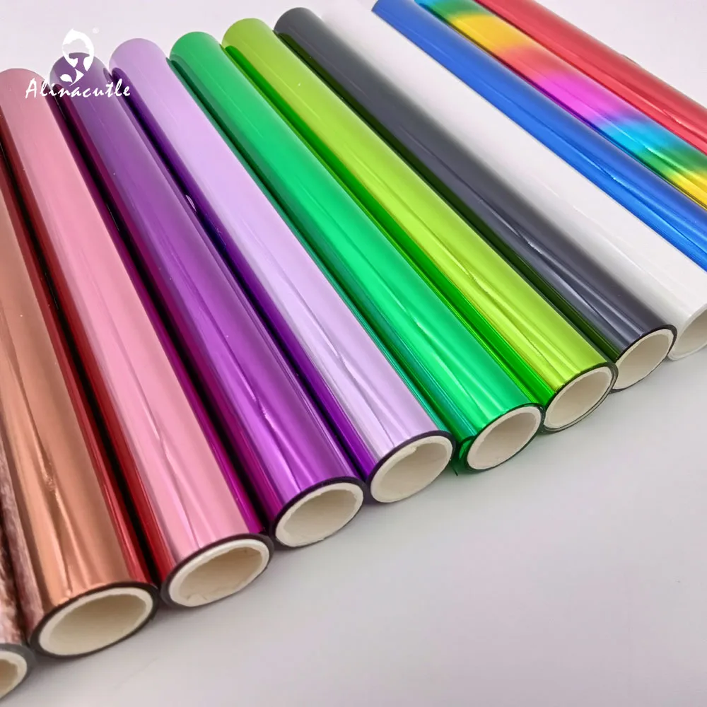 Toner Reactive Foil Rolls 5m*19cm Laminator Laser Printer Foil Paper Holographic Heat Transfer DIY Crafts Leather Wood ClothFoil