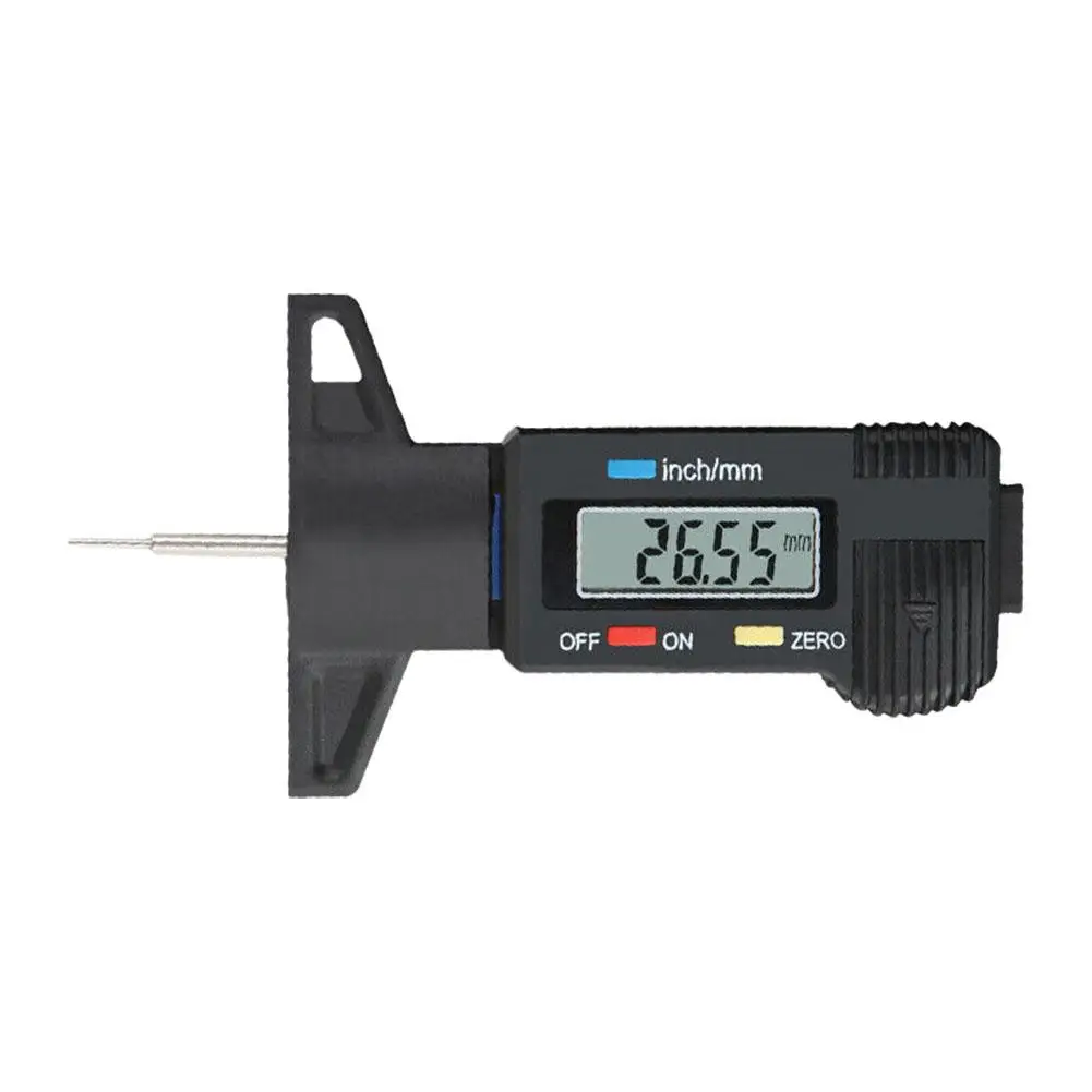 Digital Car Tyre Tire Tread Depth Gauge Meter Measurer Tool Caliper Thickness Gauges Tread Brake Pad Shoe Tire Monitoring System