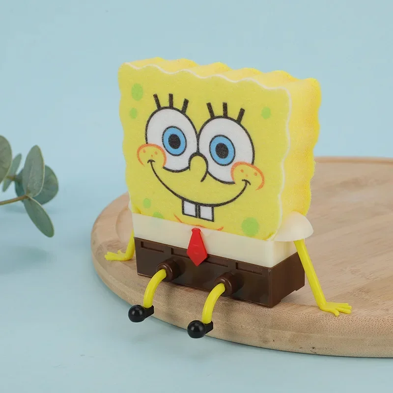 thumbnail image 1 of Cepillo para lavar platos de Bob Esponja, esponja, suministros de cocina, escurridor, cepillos para limpiar platos, estropajo reutilizable, regalo, 1 of 5