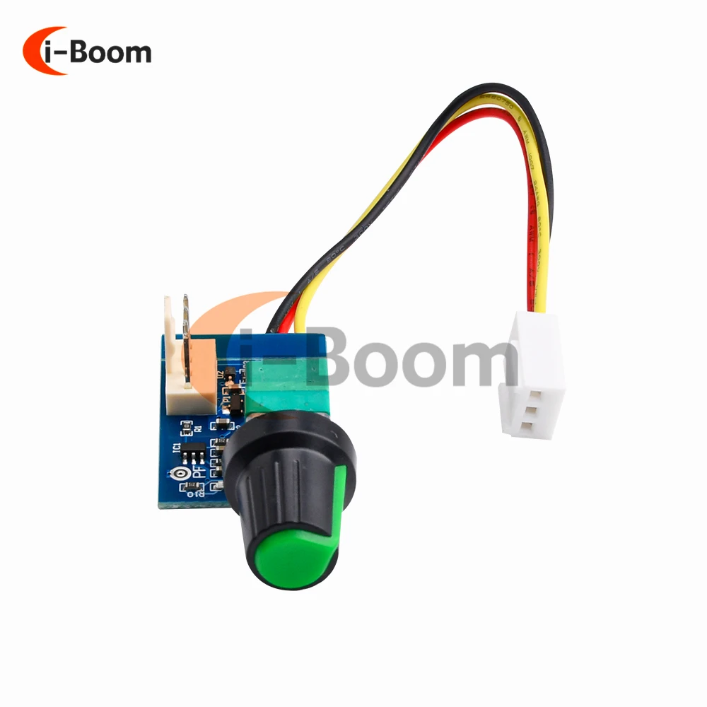 Fan Speed Controller DC 12V Manual 4-Wire PWM Motor Speed Controller Board With Knob Switch 3P Plug Electrical Equipment Governor Module