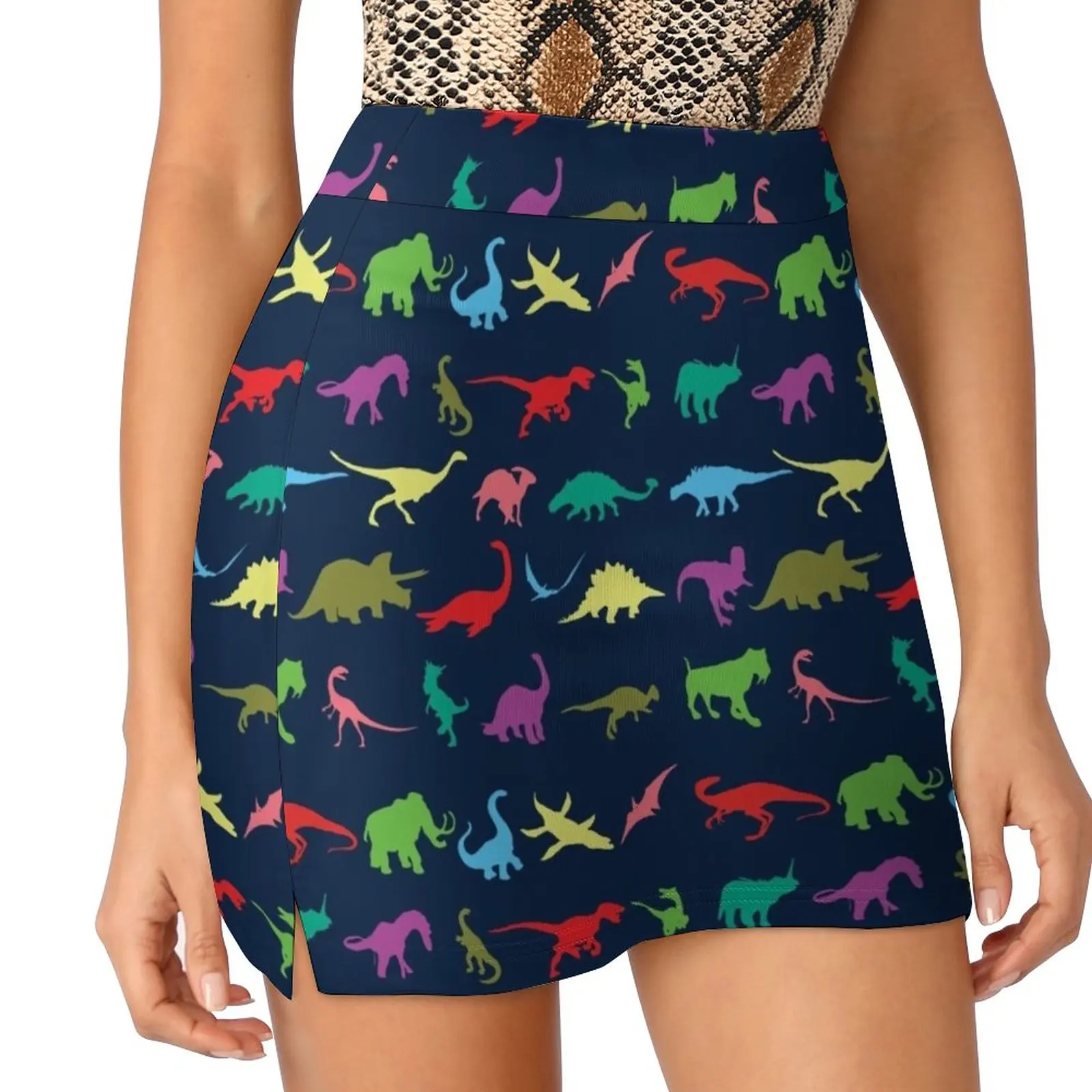 Colorful Mini Dinosaur Light Proof Trouser Skirt shorts Short skirt woman luxury clothes women