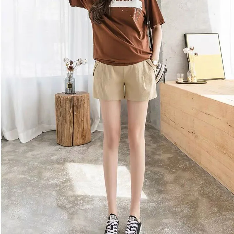 Summer Thin Cotton Maternity Short Legging Seamless High Waist Belly Underpants Clothes for Pregnant Women Hot Pregnancy Shorts 5