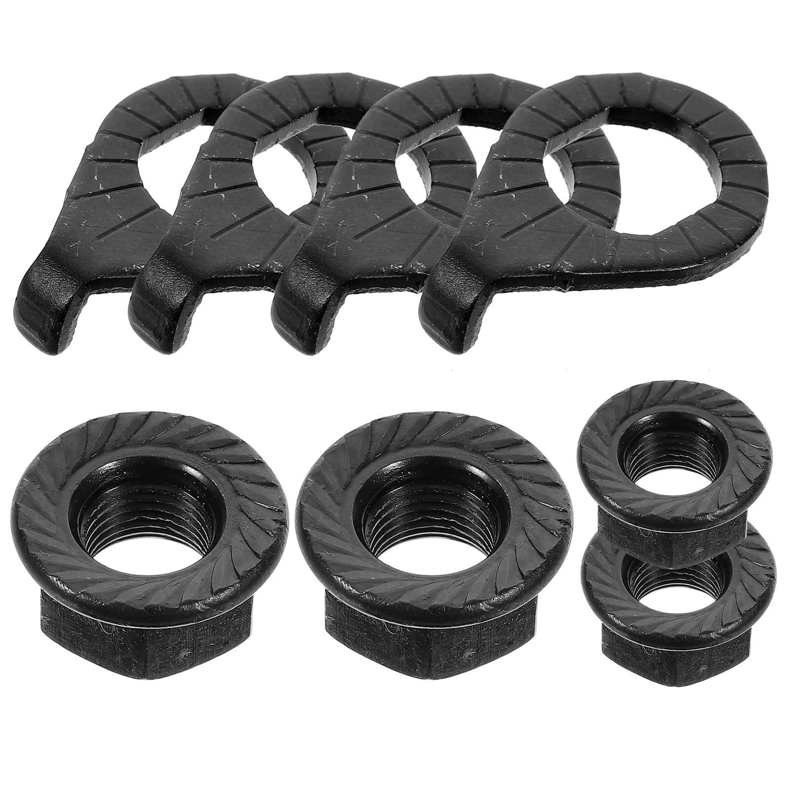 

Washers Hub Nuts for Bike Fastening Axle Protective Flange Front Fork Kit Bicycles Iron Child