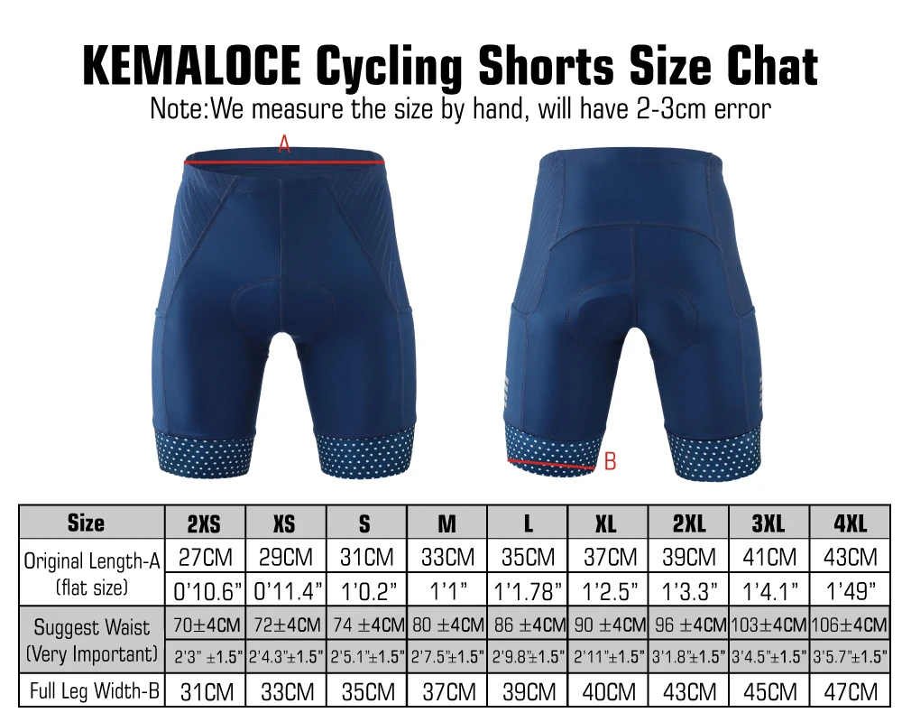 KEMALOCE männer Radfahren Shorts 5D Gel Padded Blau & Grün Fahrrad Reiten Hosen Mit Seite Taschen Stoßfest MTB Bike shorts Strumpfhosen – Detail 3