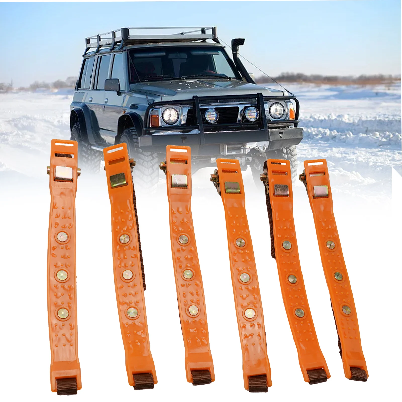 

Premium Snow Mud Tire Chains Constructed with TPU and Steel Fits Tire Width (165mm 265mm) Suitable for All Seasons